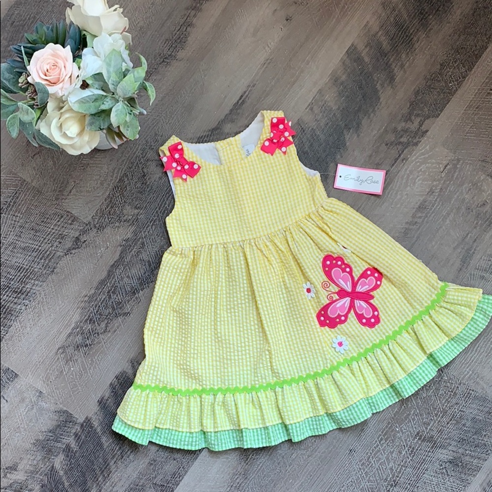 🦋NWT Emily Rose Gingham Butterfly Dress